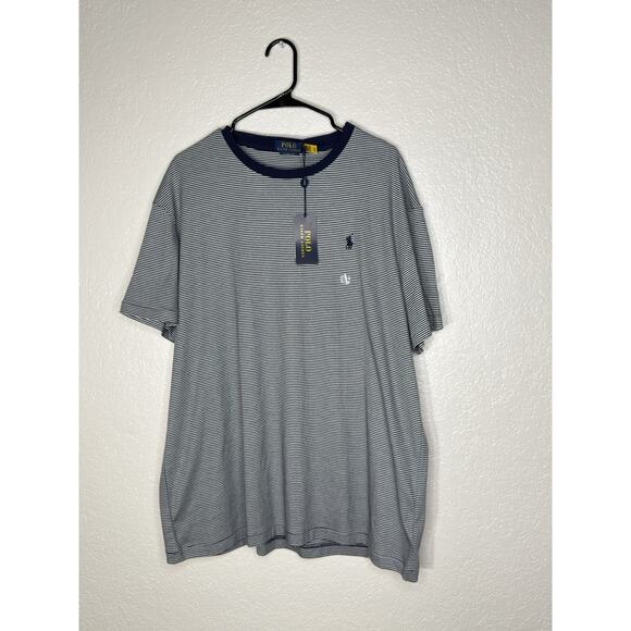 Polo Ralph Lauren NWT Blue Stripe Classic Fit Short Sleeve T-Shirt French XL - Picture 3 of 7